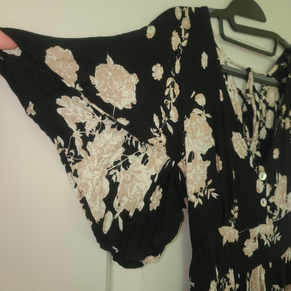 Jen's Pirate Booty Goya midi dress obsidian Spanish Rose black lace down XS gown - Picture 13 of 16